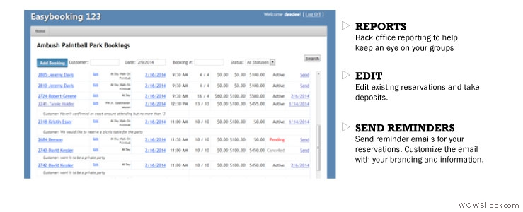 Bookings